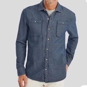 Johnnie-O “Haskell” quilted Shacket (Indigo) XL